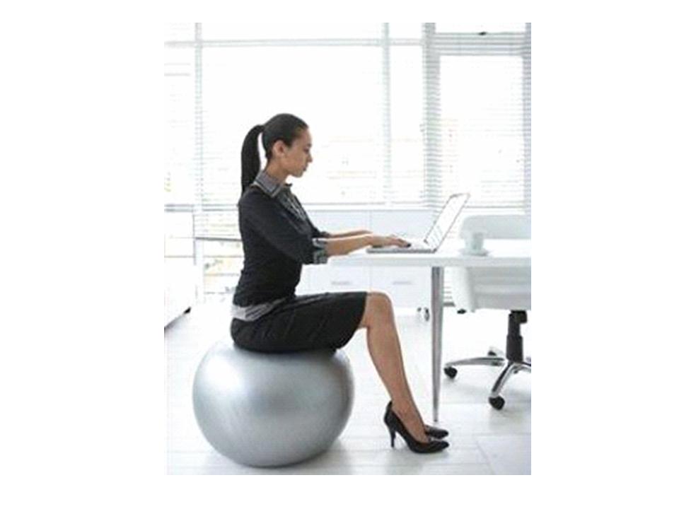 sitting in an ergonomic chair