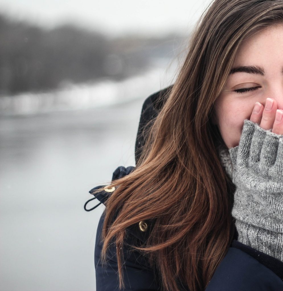 woman with a cold