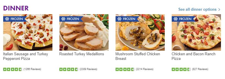 Nutrisystem Dinners