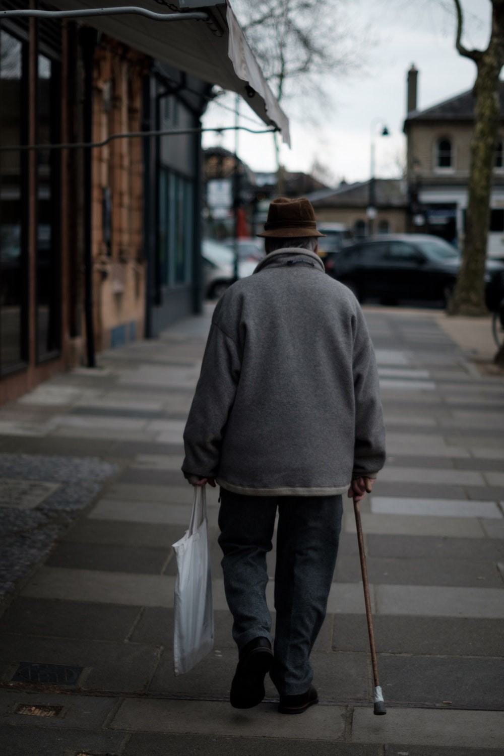old man walking