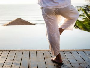man doing meditation
